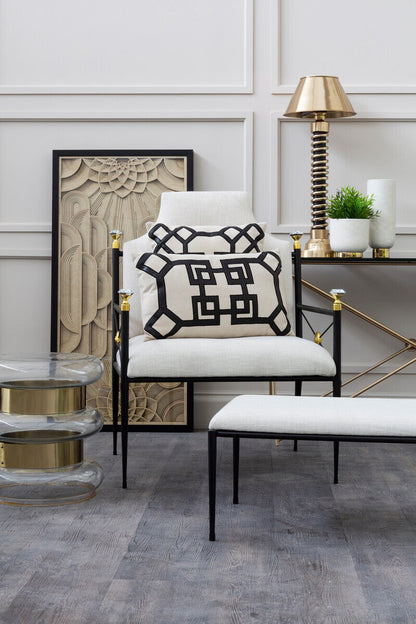 Margot Clear Glass And Gold Side Table