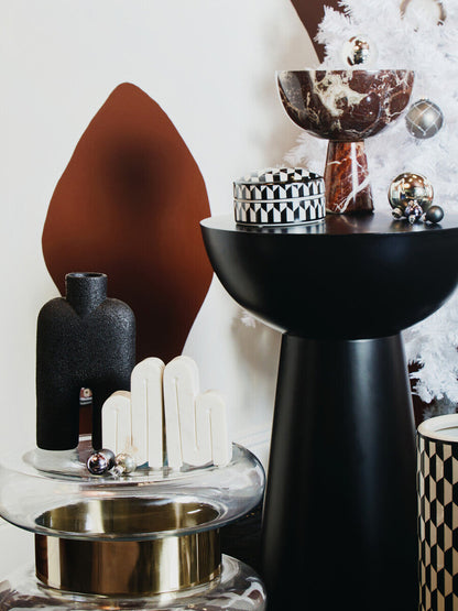 Margot Clear Glass And Gold Side Table