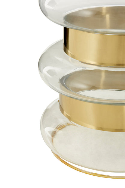 Margot Clear Glass And Gold Side Table