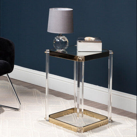 Miley Side Table With Mirrored Top
