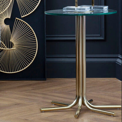 Miley Side Table With Glass Top