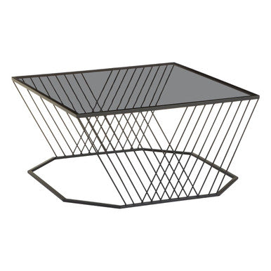 Trento Coffee Table With Grey Glass Top