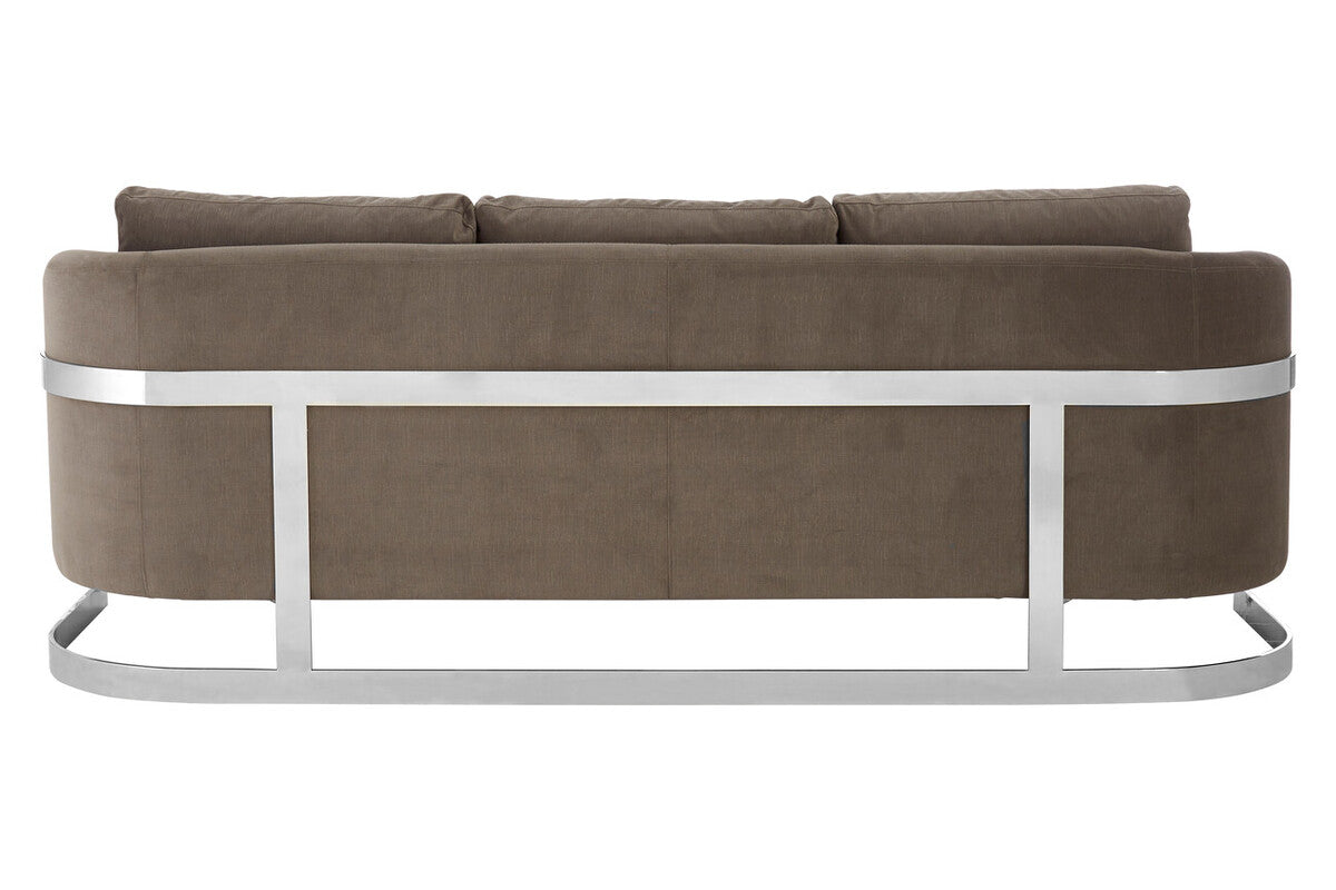 Freda Dark Grey Cotton Velvet 3 Seat Sofa