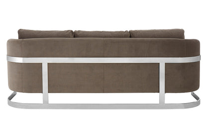 Freda Dark Grey Cotton Velvet 3 Seat Sofa