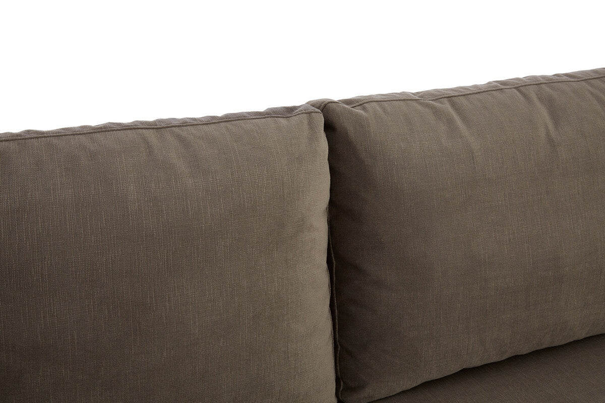 Freda Dark Grey Cotton Velvet 3 Seat Sofa