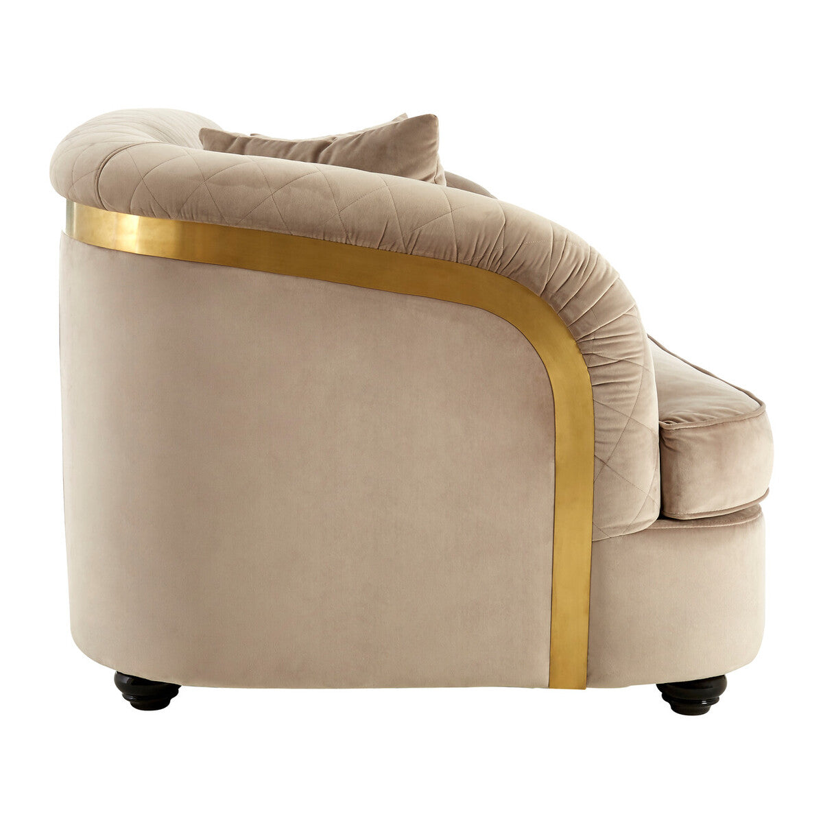Fiji Three Seat Grey Cotton Velvet Sofa