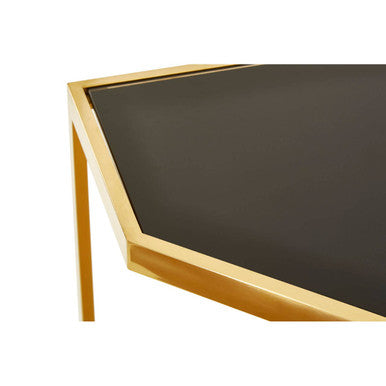 Horizon Black Tempered Glass Console Table