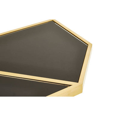 Horizon Black Tempered Glass Console Table