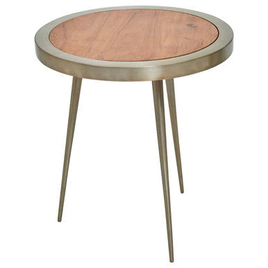 Almora Acacia Wood Round Side Table