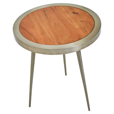 Almora Acacia Wood Round Side Table