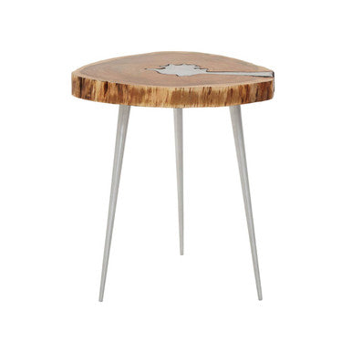 Almora Acacia Wood Log Side Table