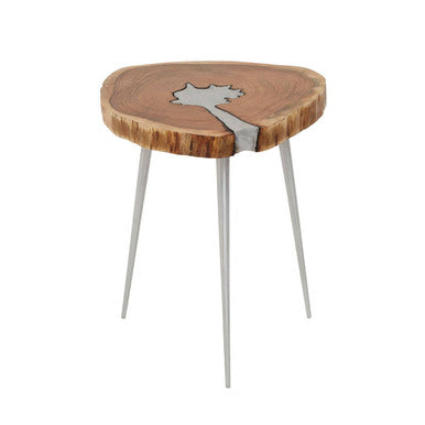 Almora Acacia Wood Log Side Table