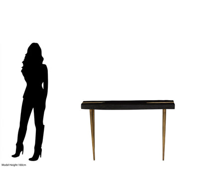 Asamra Black Acacia Wood Console Table