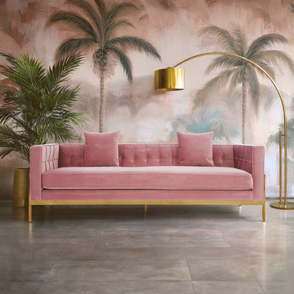 3 Seater Pink Sofa | Rena