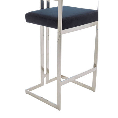 Bar Stool with Silver Frame | Azalea