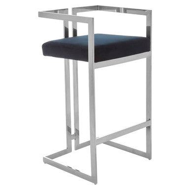 Bar Stool with Silver Frame | Azalea