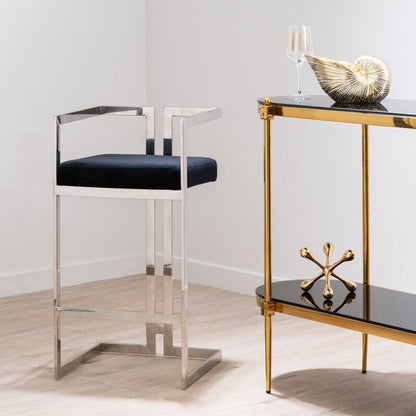 Bar Stool with Silver Frame | Azalea