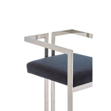 Bar Stool with Silver Frame | Azalea