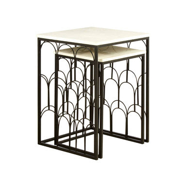 Templar Set Of 2 Marble Tops Side Tables