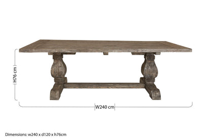 Lovina Recycled Pine Wood Dining Table