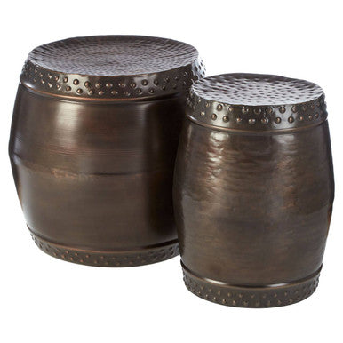 Reza Set Of 2 Drum Style Side Tables