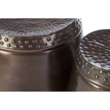 Reza Set Of 2 Drum Style Side Tables