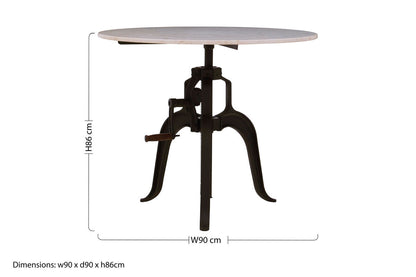 Vasco Small Bar Table with White Marble Top