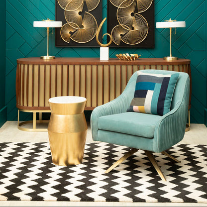 Lino Large Gold Drum Side Table