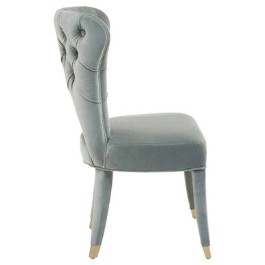 Villi Blue Velvet Tufted Dining Chair