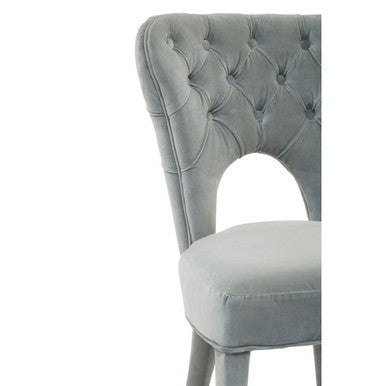 Villi Blue Velvet Tufted Dining Chair