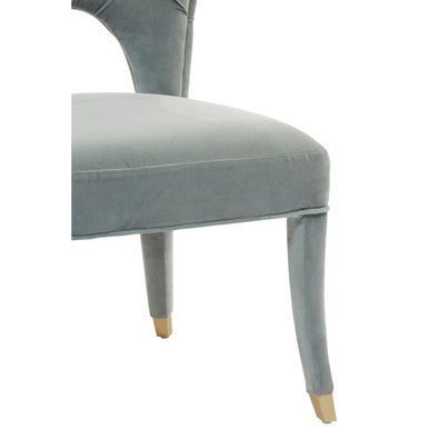 Villi Blue Velvet Tufted Dining Chair