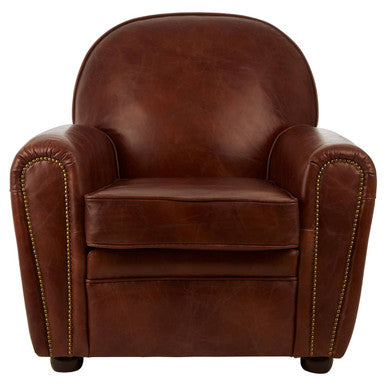 Victor Brown Leather Classic Armchair