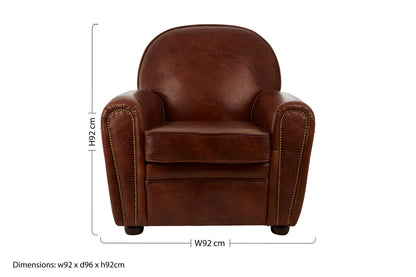 Victor Brown Leather Classic Armchair