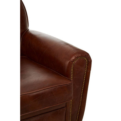 Victor Brown Leather Classic Armchair