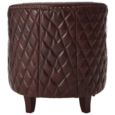Victor Brown Leather Winged Back Armchair