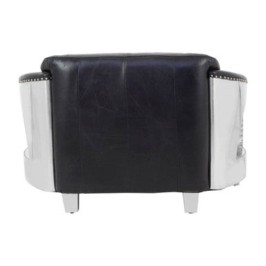 Victor 2 Seat Black Leather Sofa
