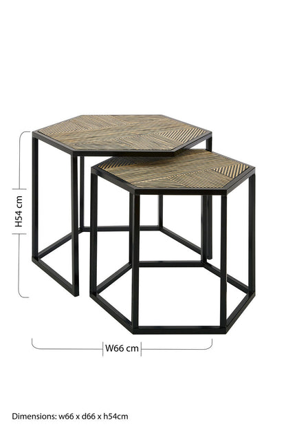 Babita Set Of 2 Hexagon Side Tables