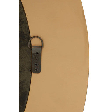 Gwenn Round Wall Mirror with Antique Silver Finish