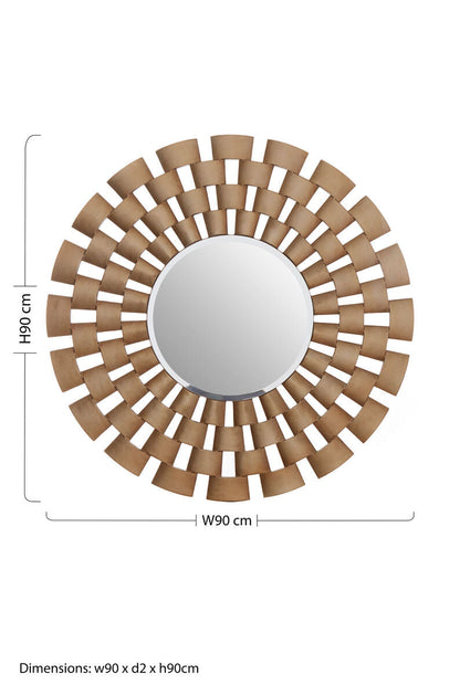 Geela Round Antique Silver Finish Wall Mirror