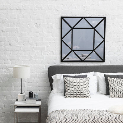 Descartes Black Metal Frame Wall Mirror