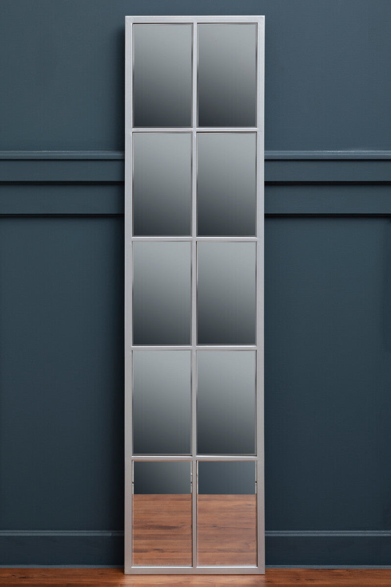 Descartes Tall Window Pane Wall Mirror