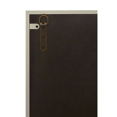 Descartes Square Design Silver Finish Frame Wall Mirror