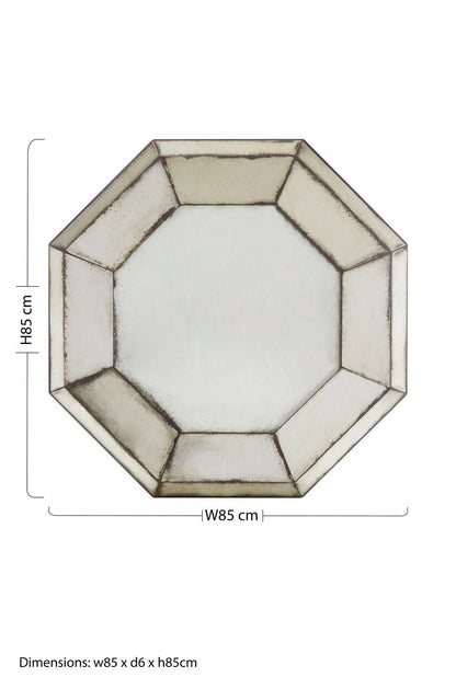 Riza 3D Octagonal Wall Mirror