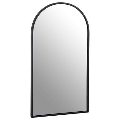 Trento Black Frame Large Arch Wall Mirror