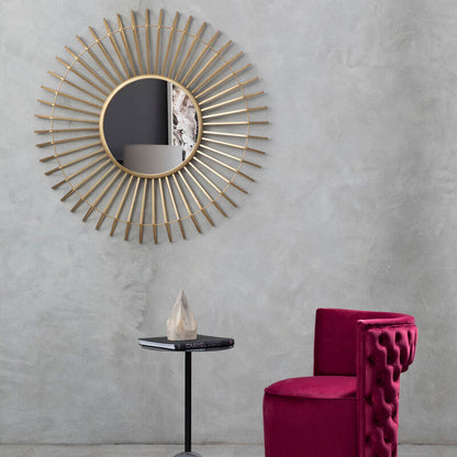 Beauly Round Gold Wall Mirror