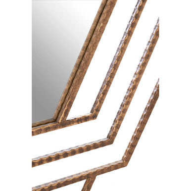 Beauly Antique Gold Hexagon Wall Mirror