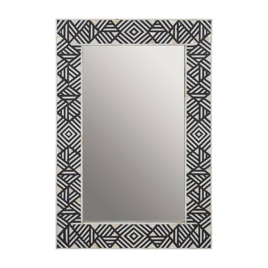 Fusion Black and Mother Of Pearl Wall Mirror