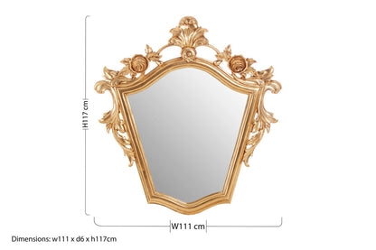 Marseille Gold Finish Tapered Wall Mirror
