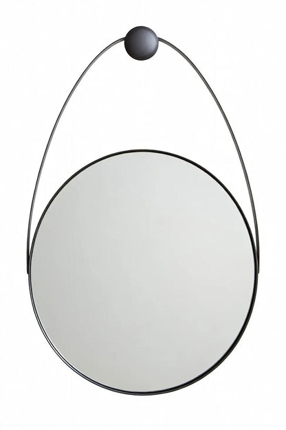 Trento Black Frame Hanging Loop Wall Mirror