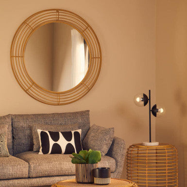 Trento Antique Gold Round Wall Mirror